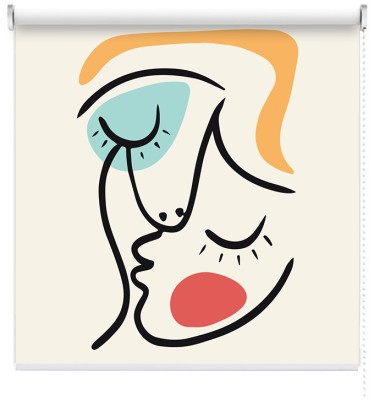 Houseart Art human\'s face, Line Art, Ρολοκουρτίνες, 100 x 141 εκ.